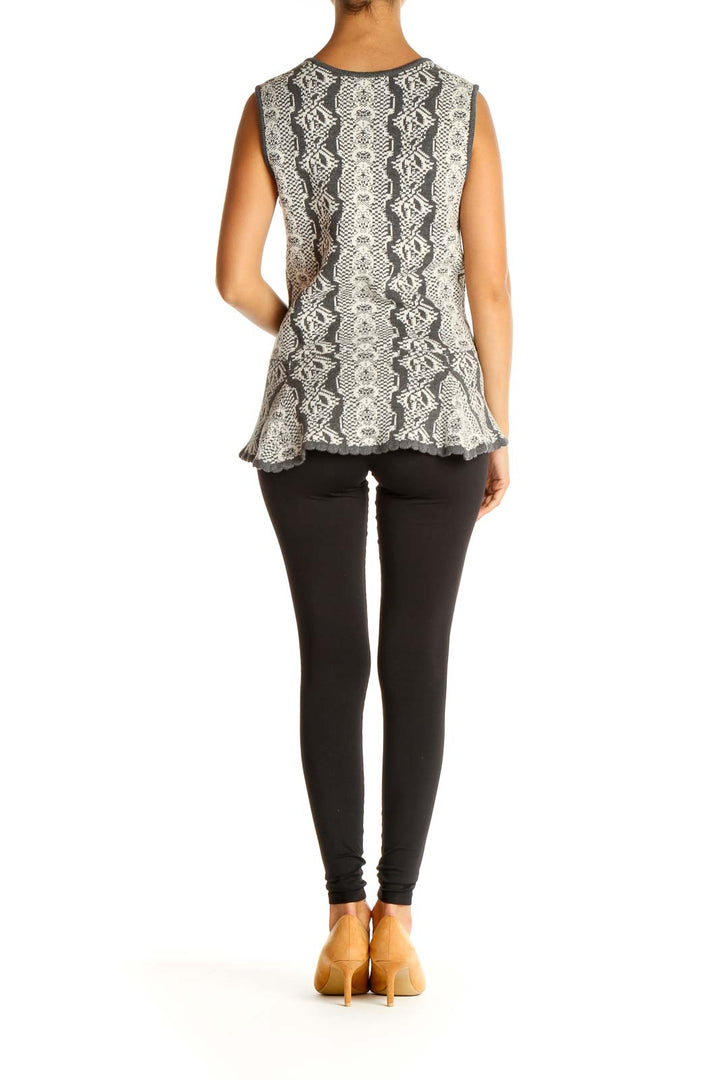 Gray Paisley Brunch Tank Top