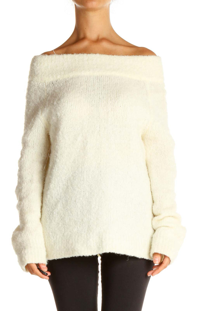 White Casual Sweater