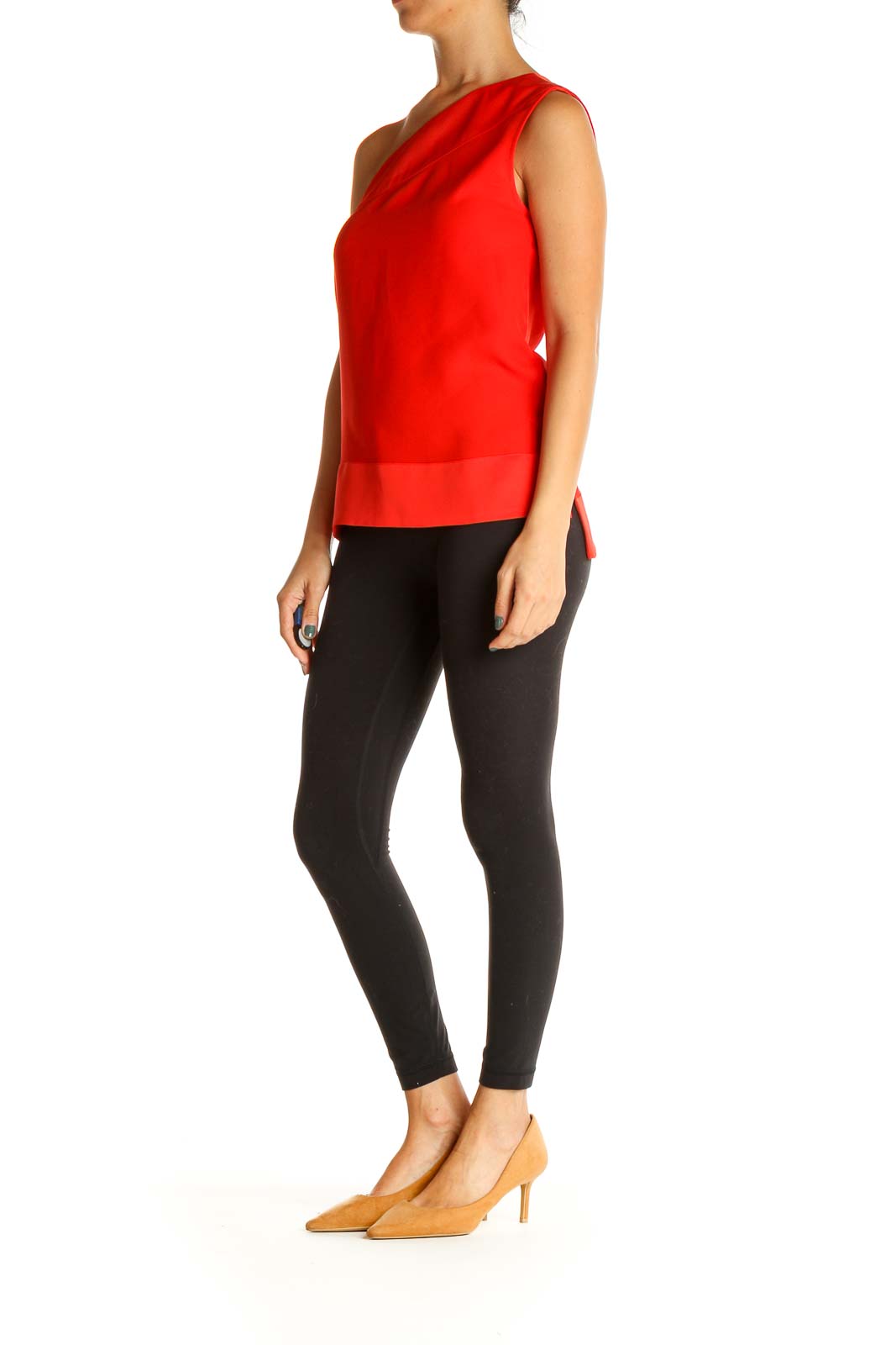 Red Solid Chic Top