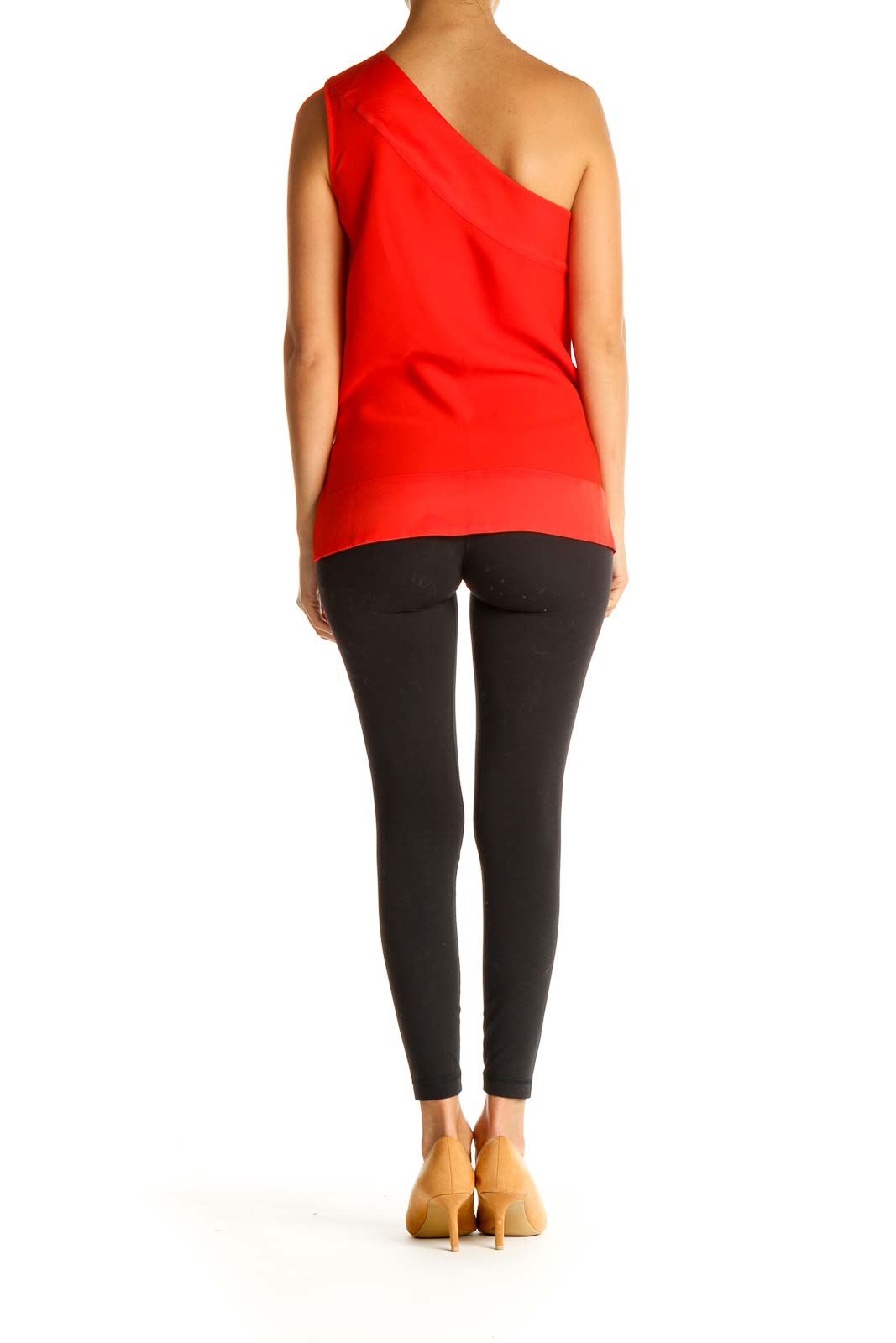 Red Solid Chic Top