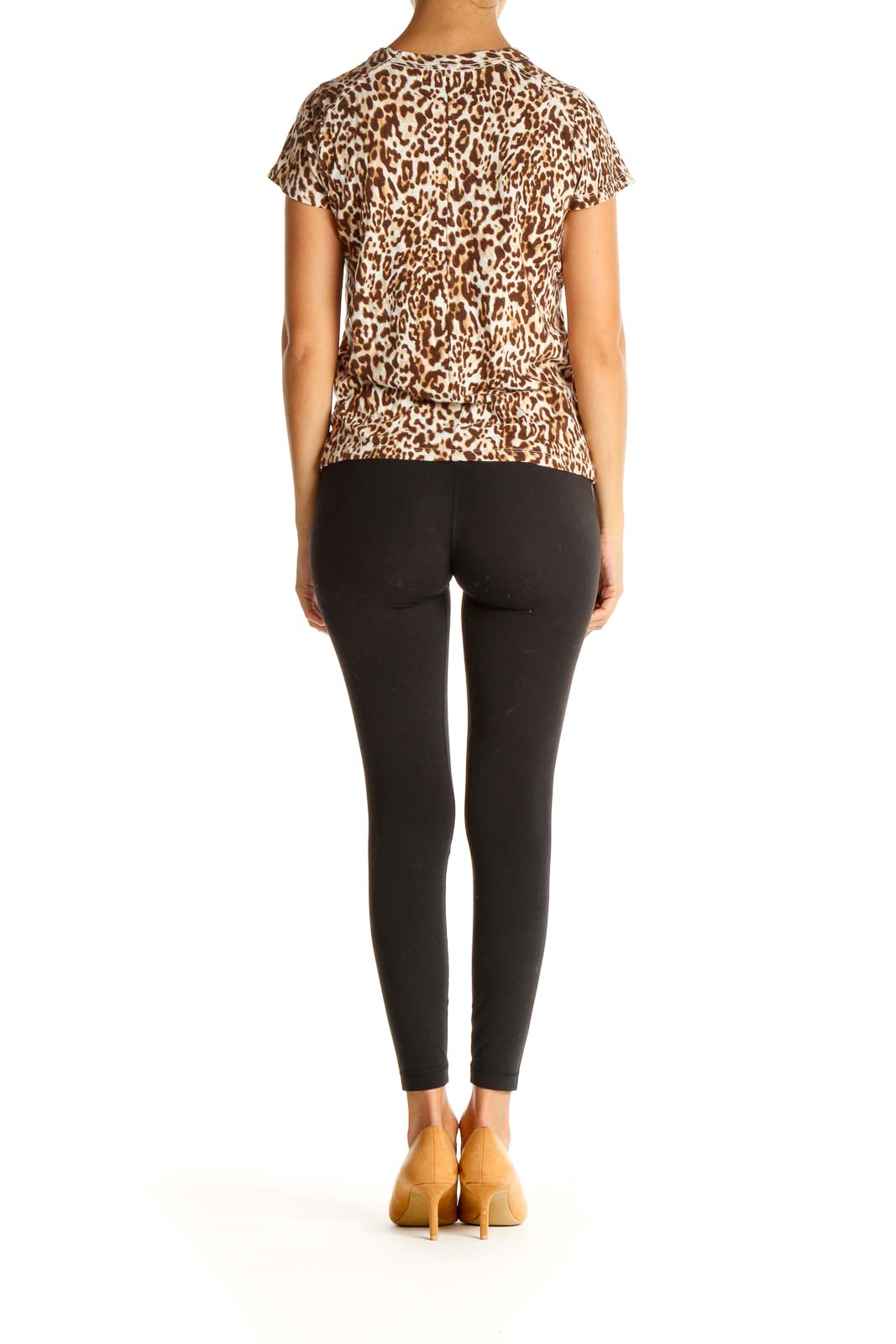 Brown Animal Print T-Shirt