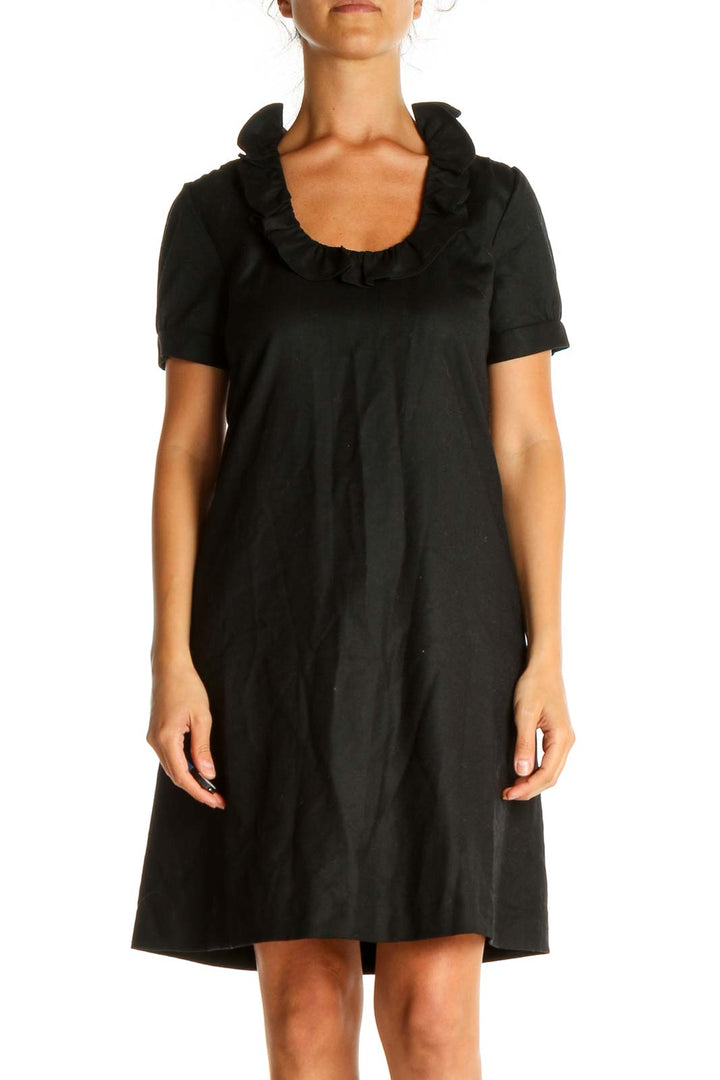 Black Solid Day Dress