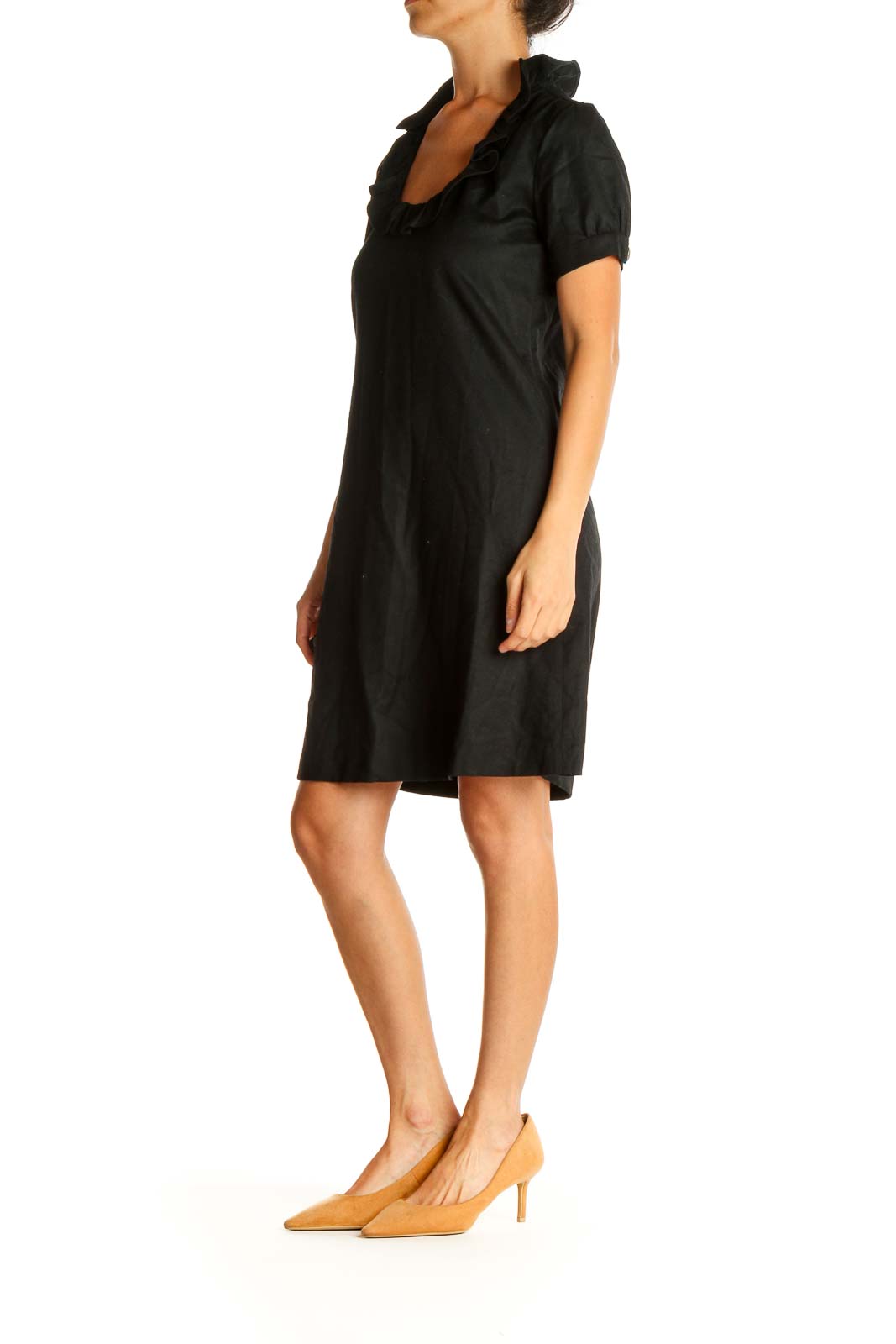 Black Solid Day Dress