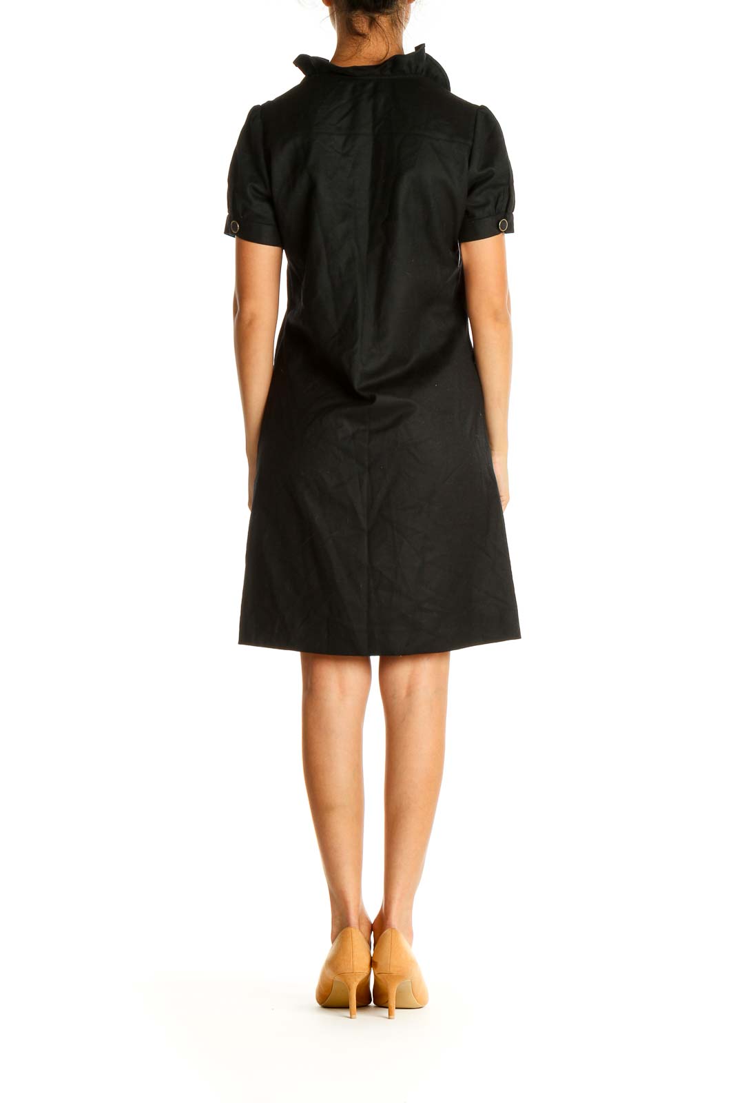 Black Solid Day Dress