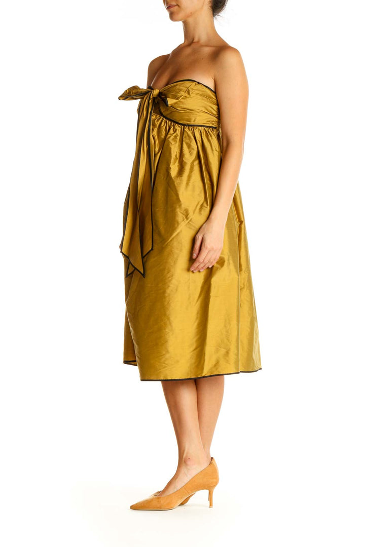 Gold Semi-Formal Fit & Flare Dress