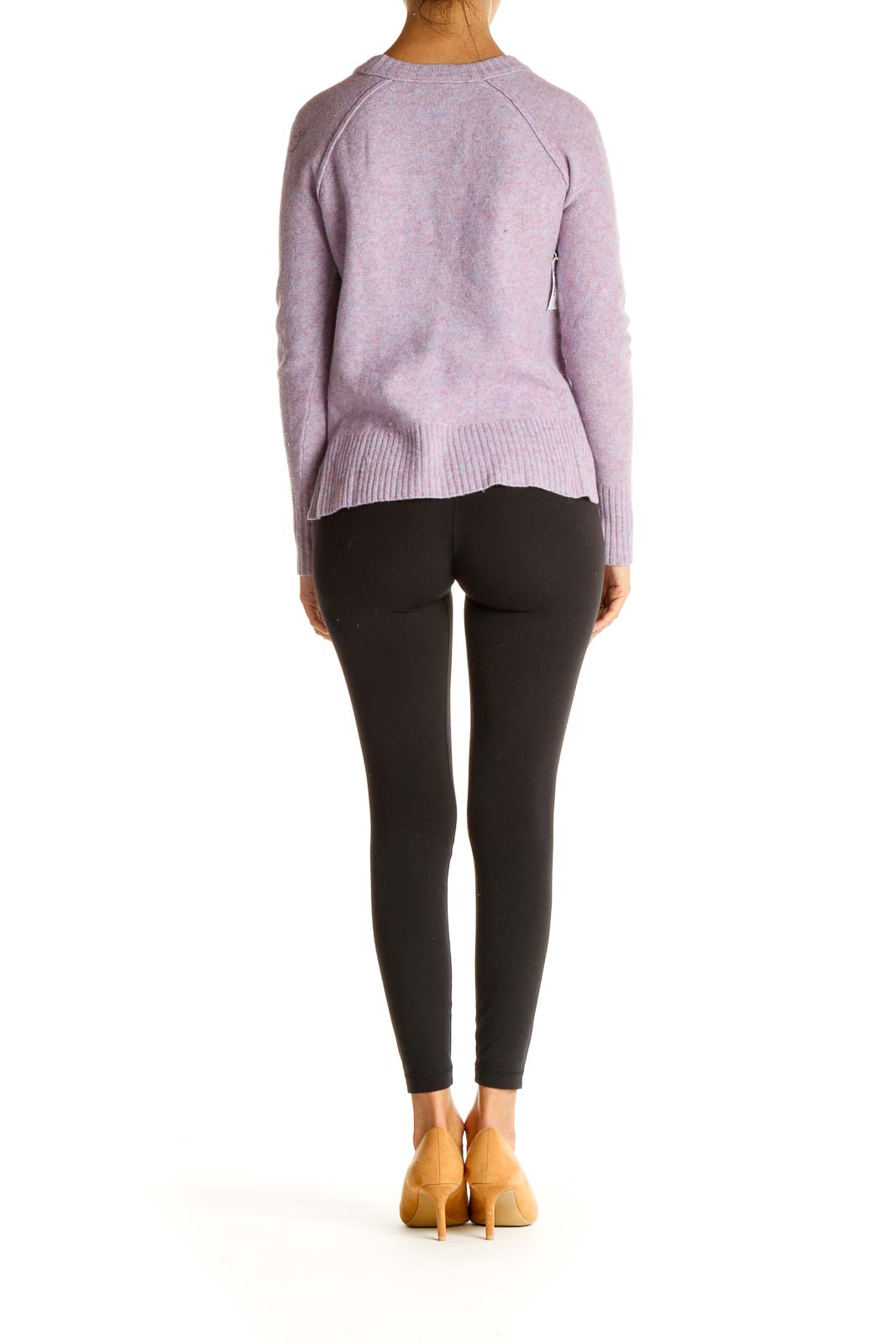 Purple Textured All Day Wear Sweater