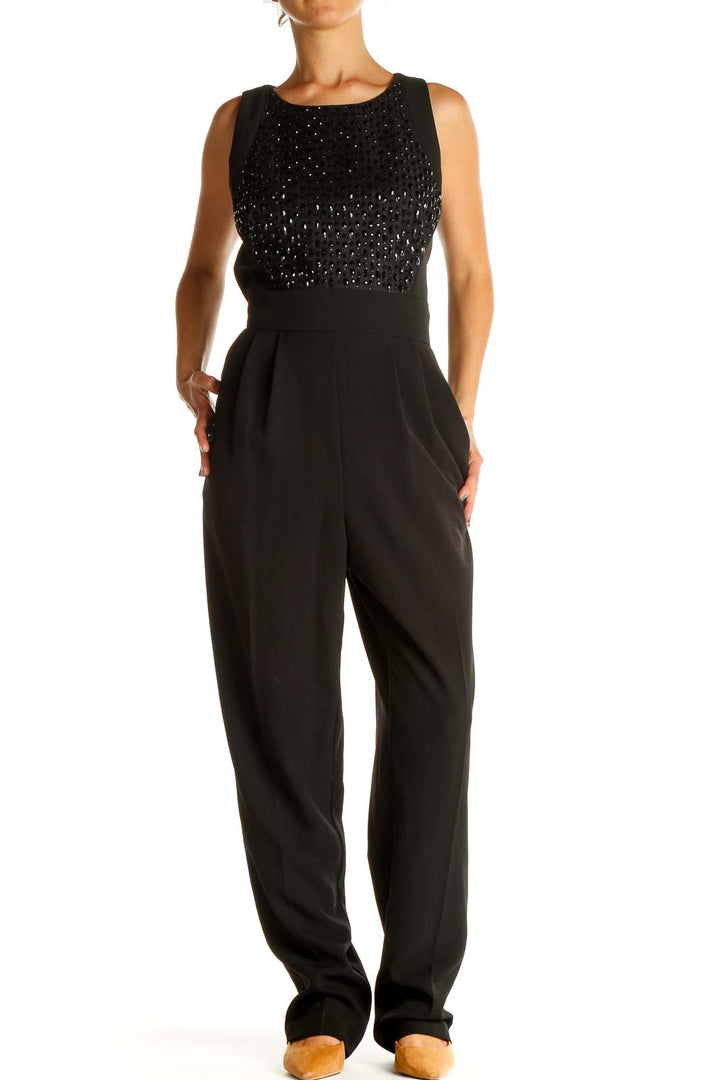 Black Sequin Jumpsuit