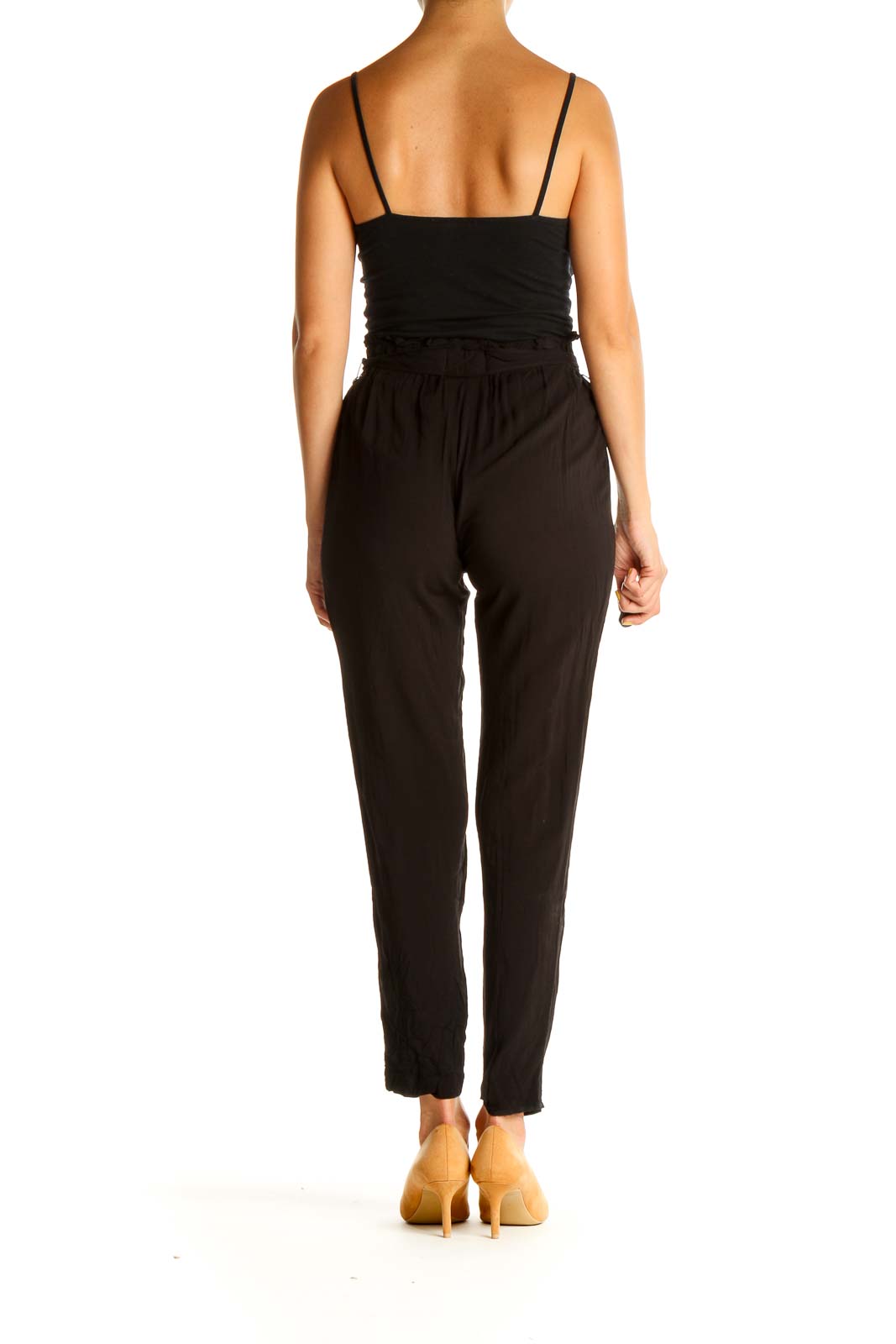 Black Solid All Day Wear Trousers