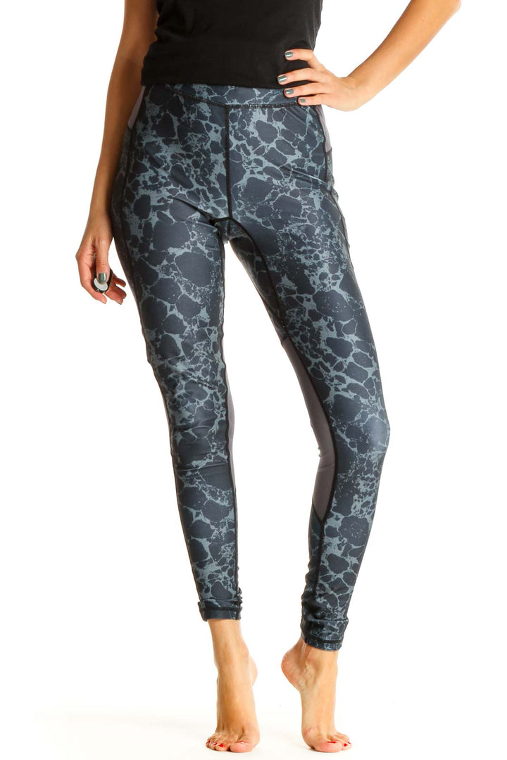 Gray Tie And Dye Activewear Leggings