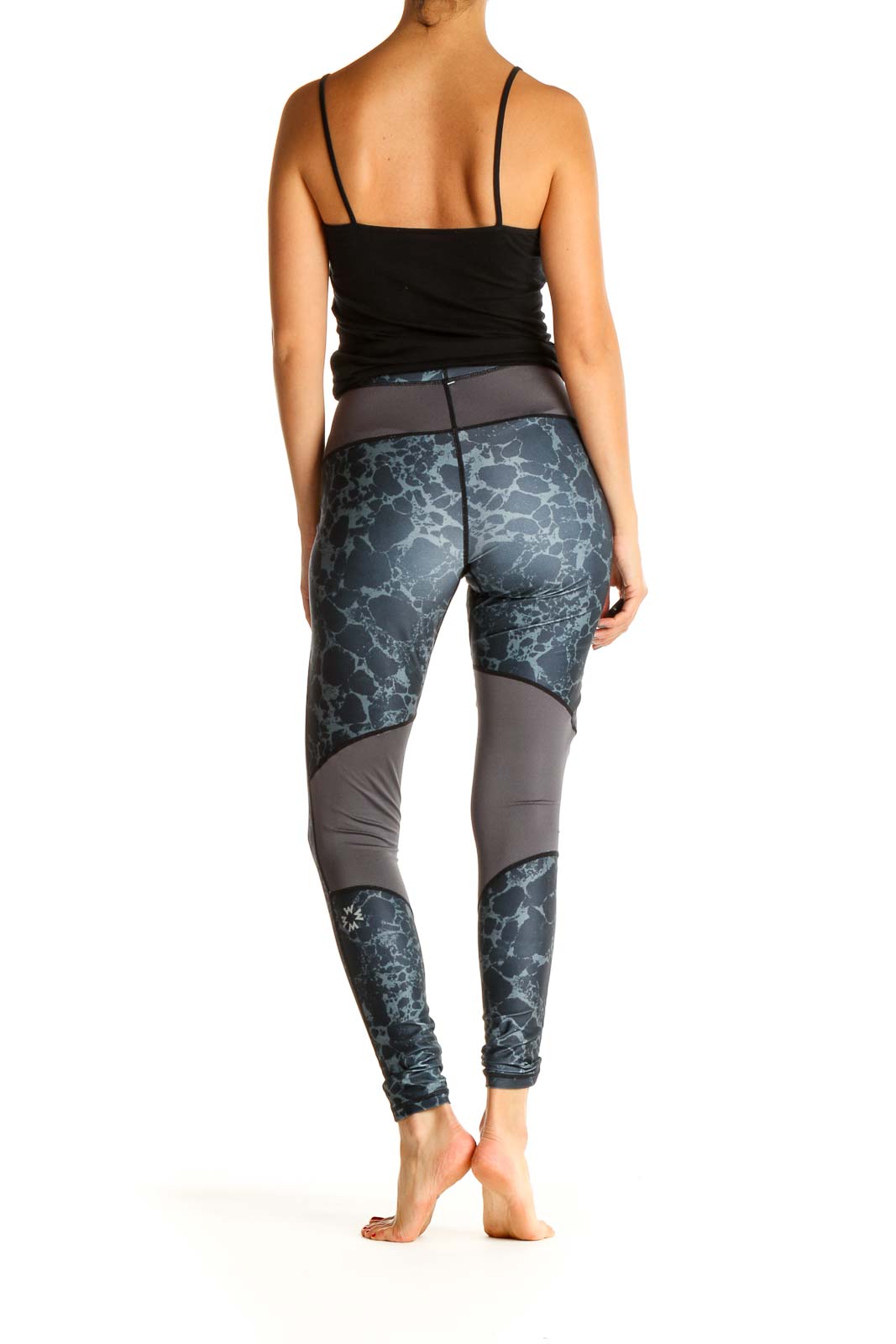 Gray Tie And Dye Activewear Leggings