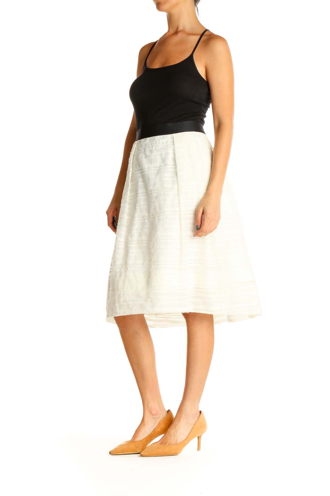 White Brunch A-Line Skirt