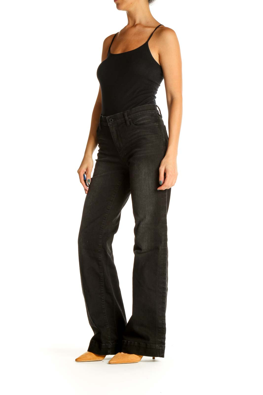 Black Straight Leg Jeans