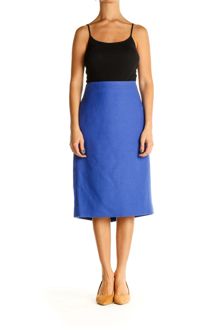 Blue Retro Pencil Skirt