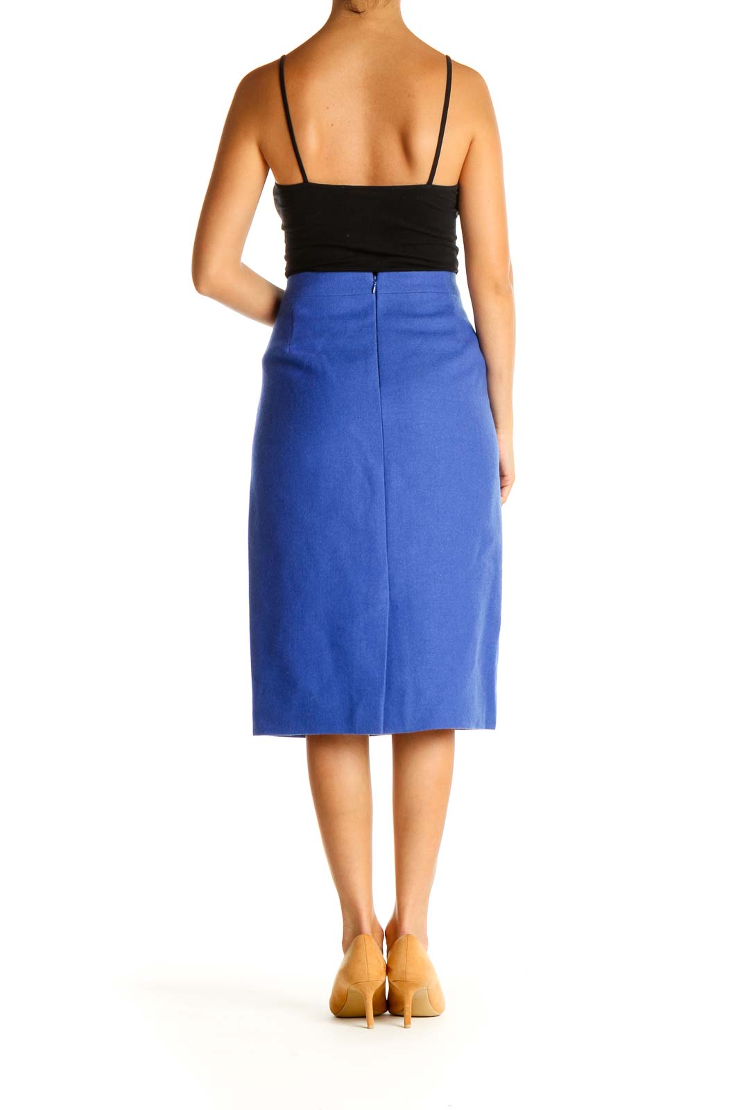 Blue Retro Pencil Skirt