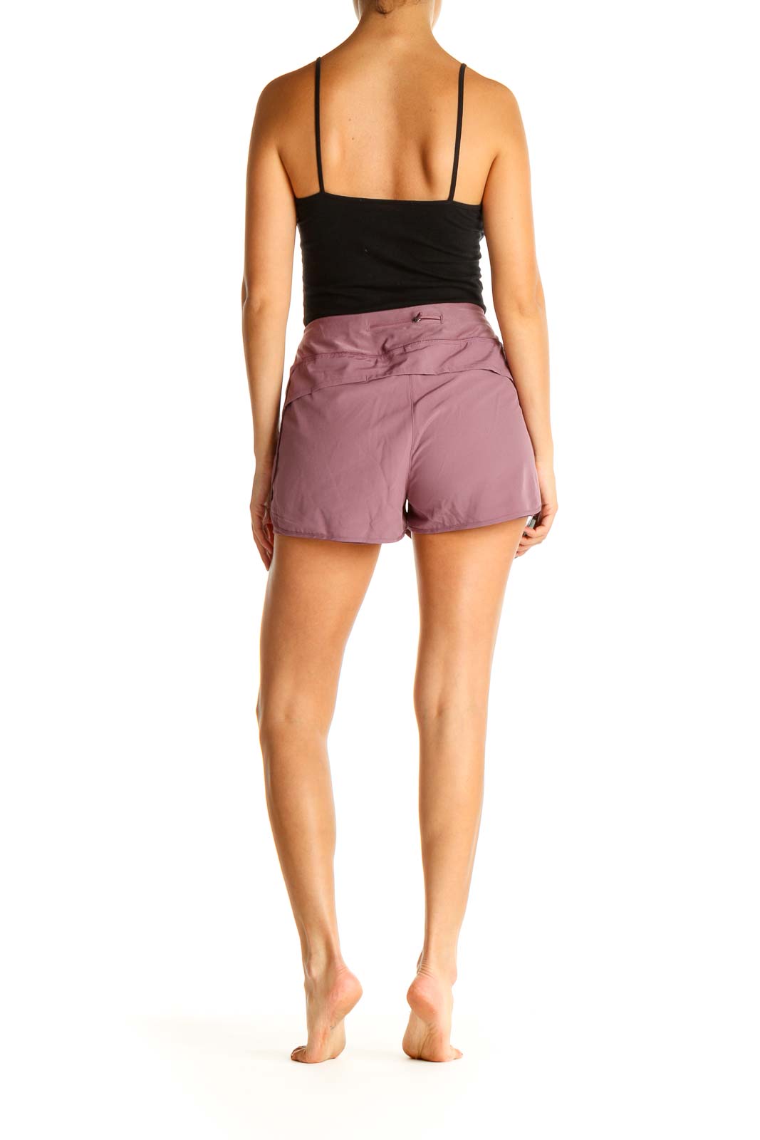 Pink Solid Activewear Shorts