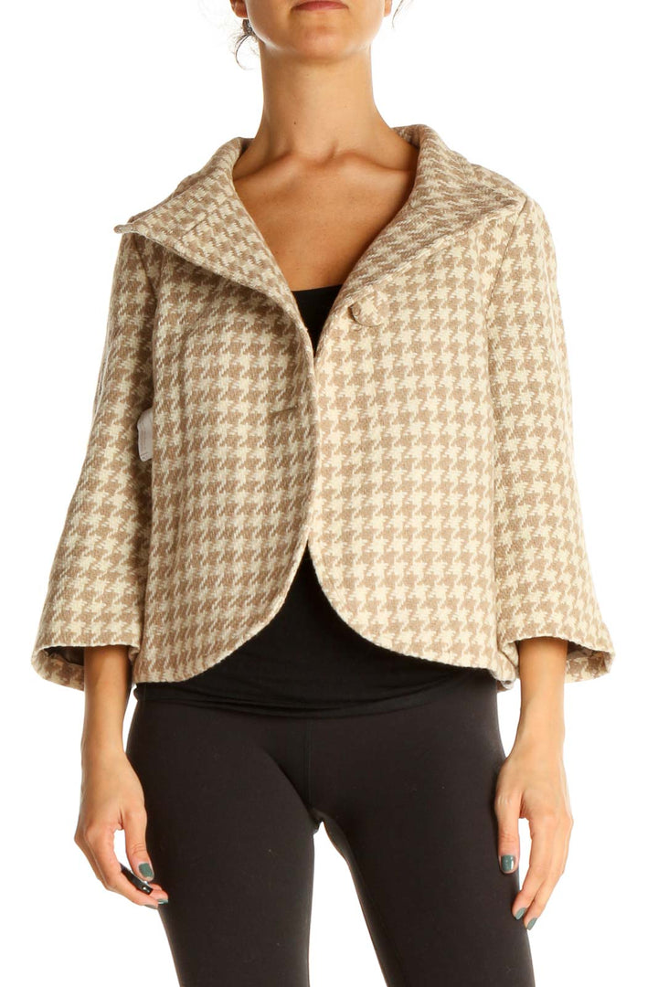 Brown Houndstooth Jacket