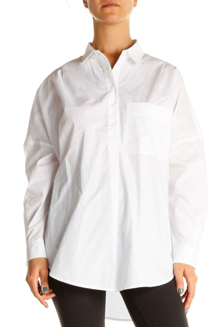 White Solid Formal Shirt