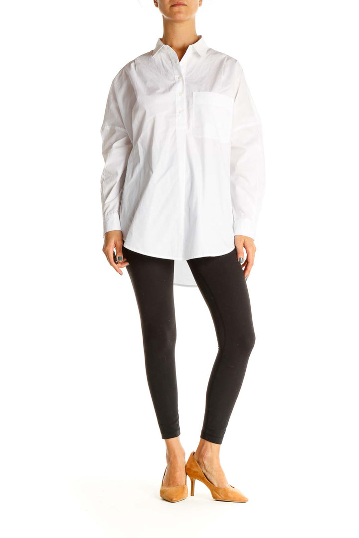 White Solid Formal Shirt