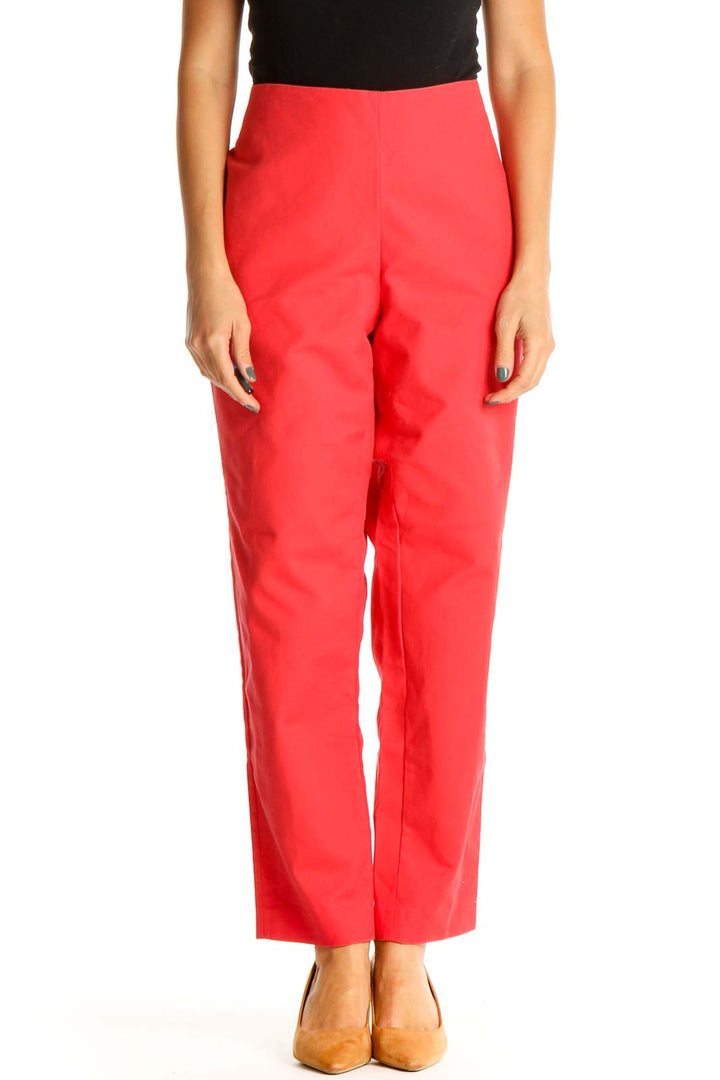 Red Classic Trousers