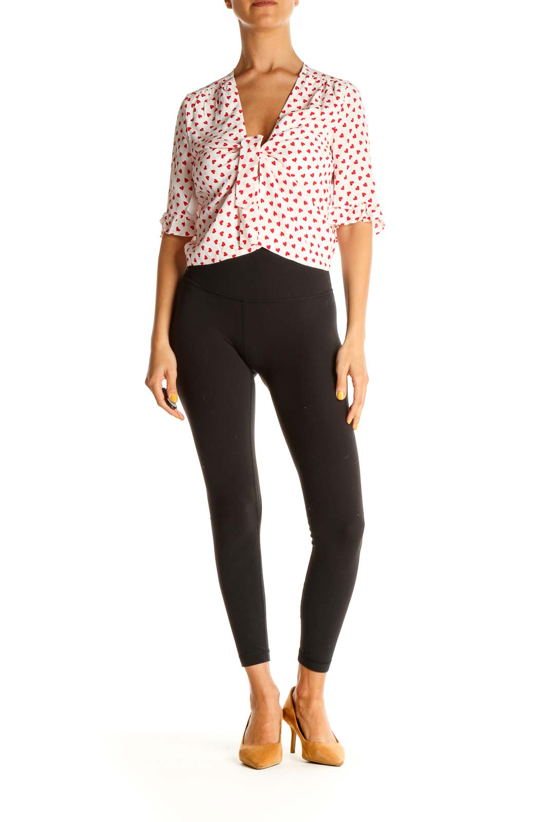 Red Heart Polka Dot All Day Wear Shirt