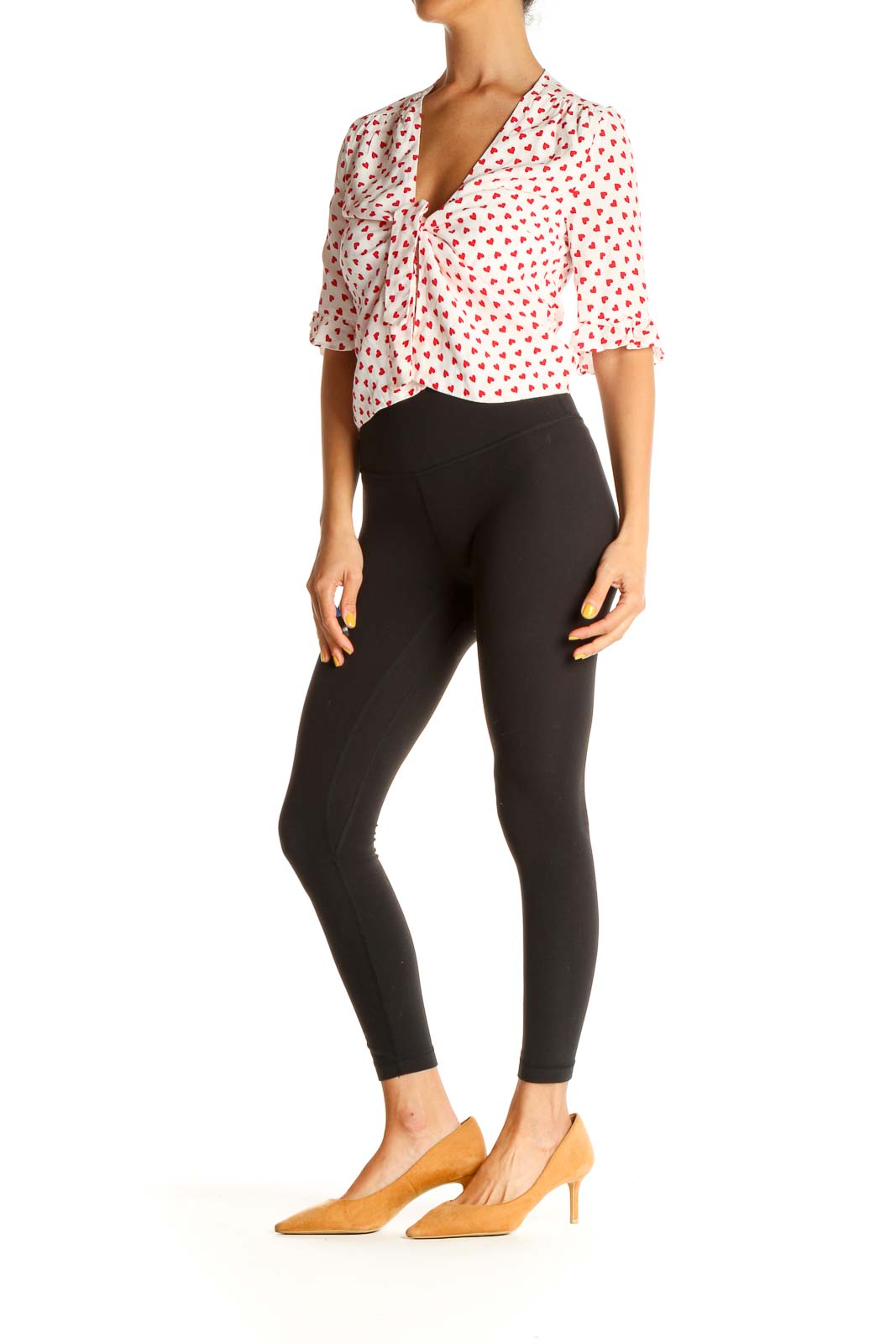 Red Heart Polka Dot All Day Wear Shirt