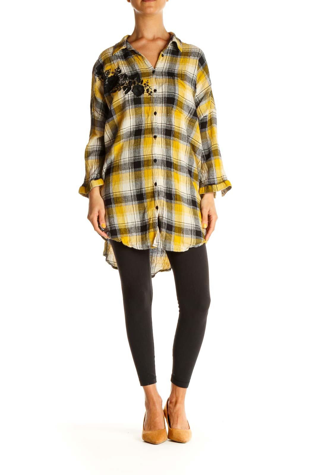 Yellow Checkered All Day Wear Shirt