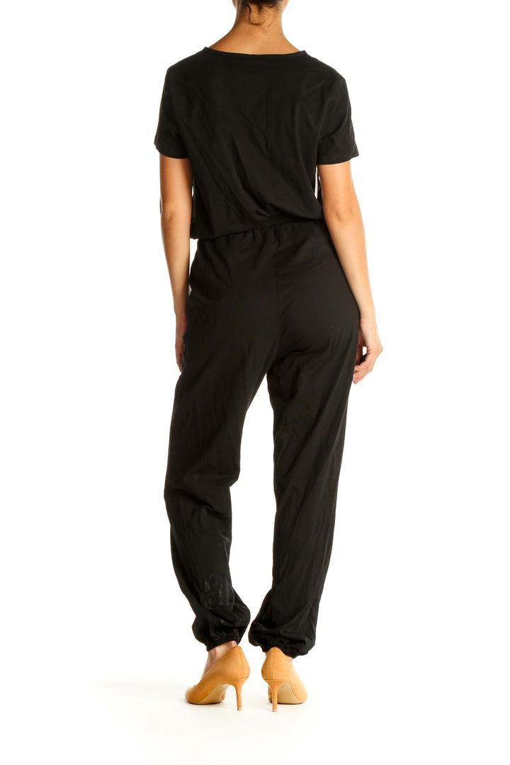 Black Solid Jumpsuit