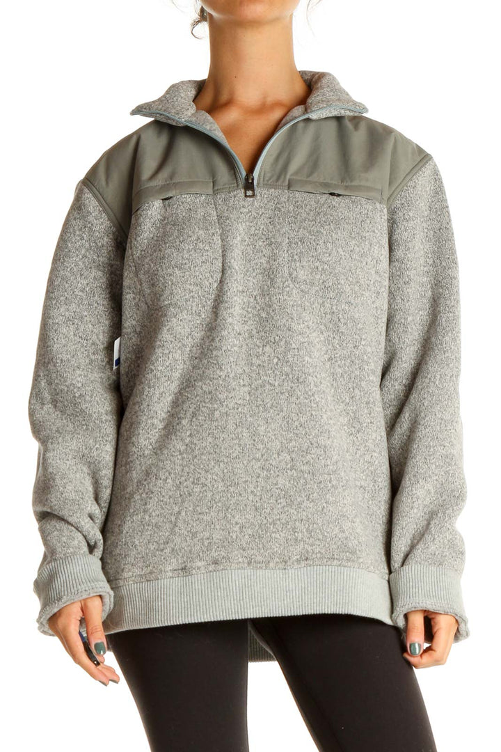 Gray Activewear Sweatshirt