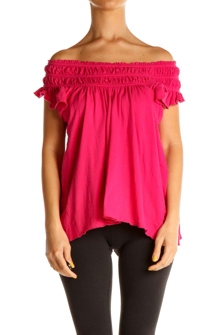 Pink Solid Brunch Blouse