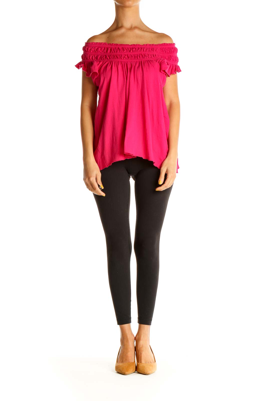 Pink Solid Brunch Blouse