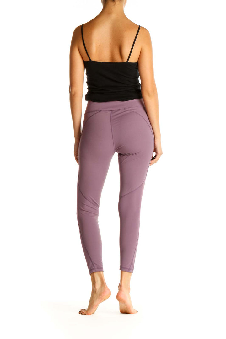 Pink Solid Activewear Leggings