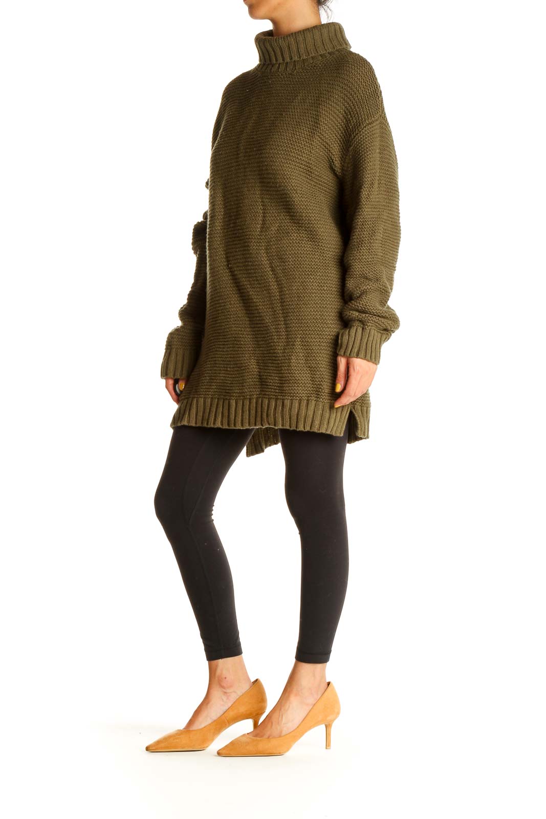 Brown Textured Classic Sweater