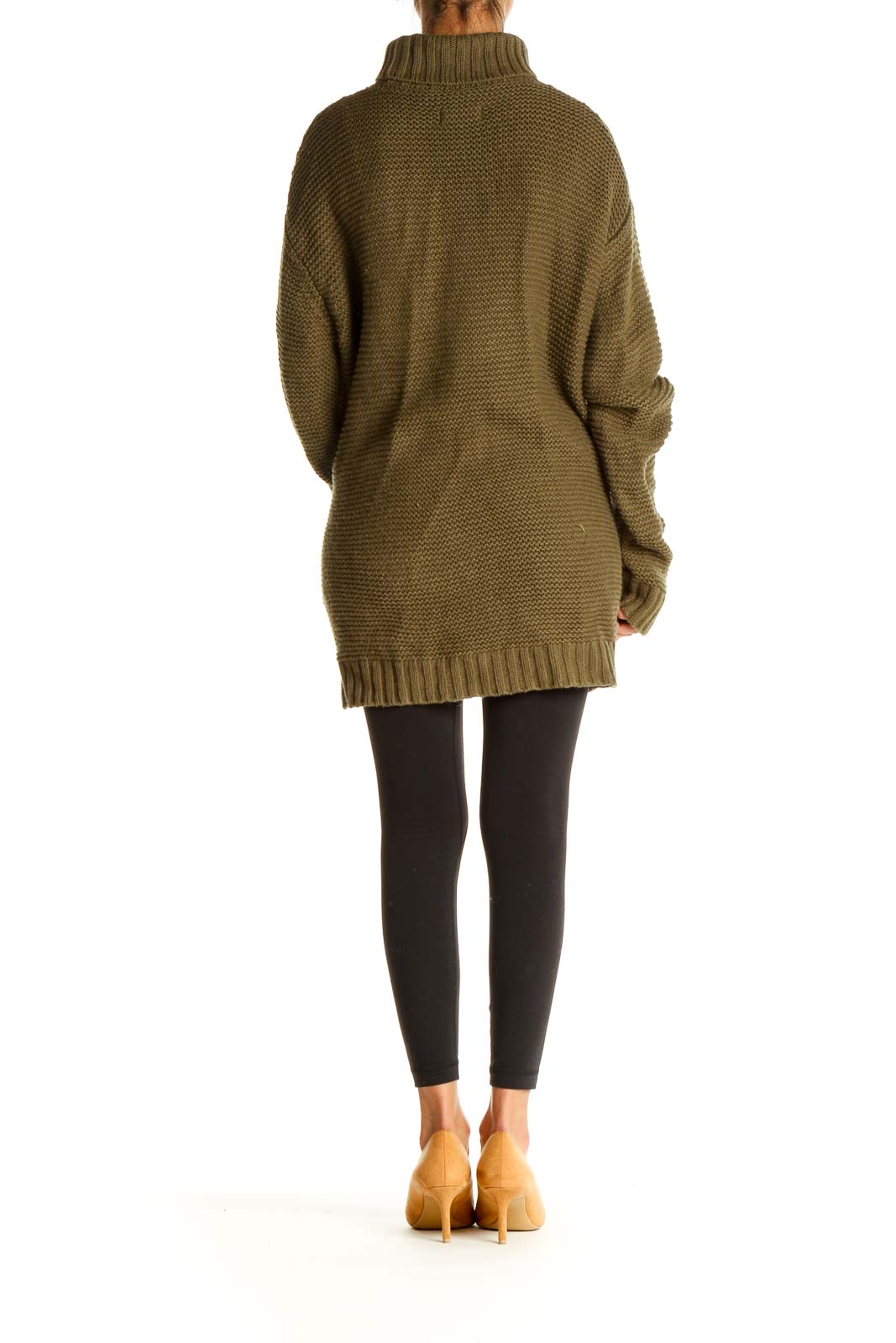 Brown Textured Classic Sweater