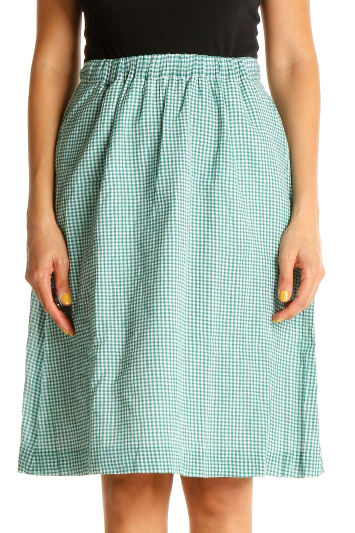 Green Brunch A-Line Skirt