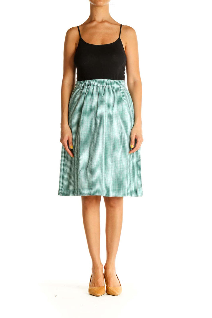 Green Brunch A-Line Skirt