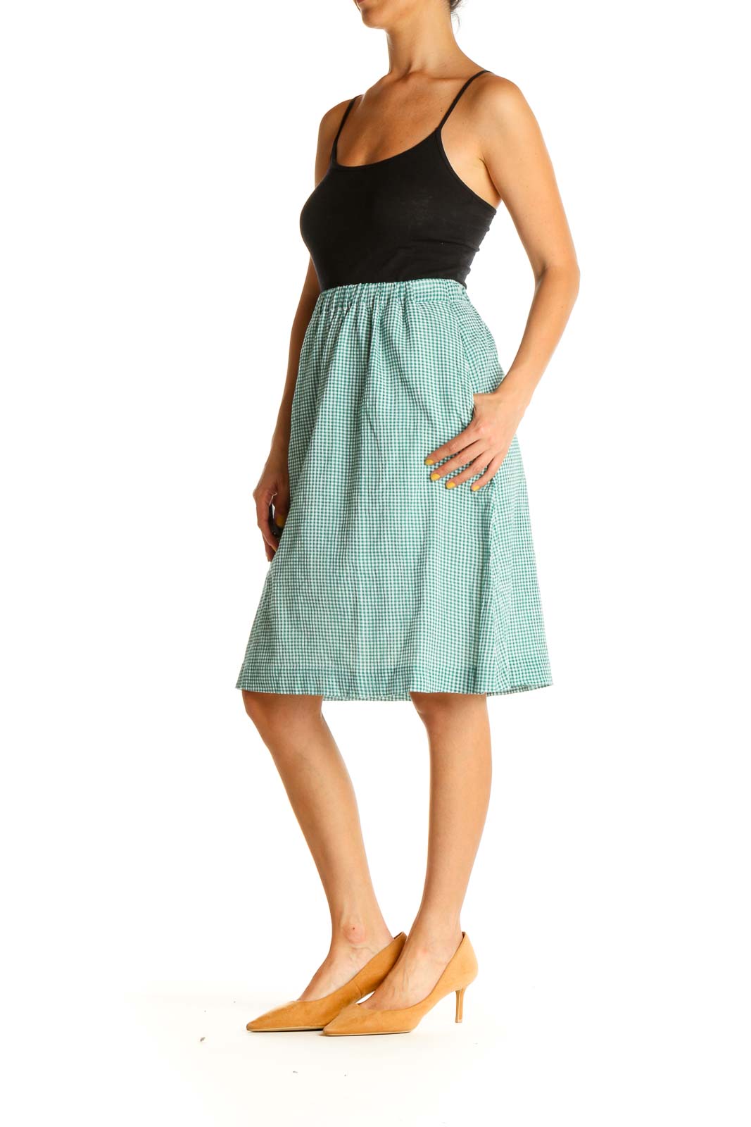 Green Brunch A-Line Skirt