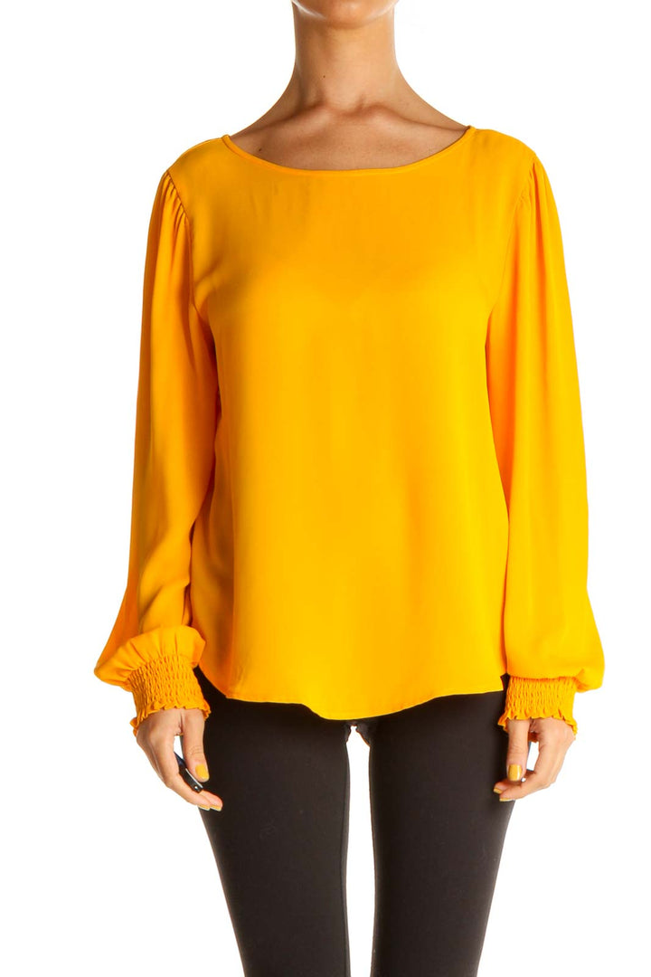 Yellow Solid All Day Wear Blouse