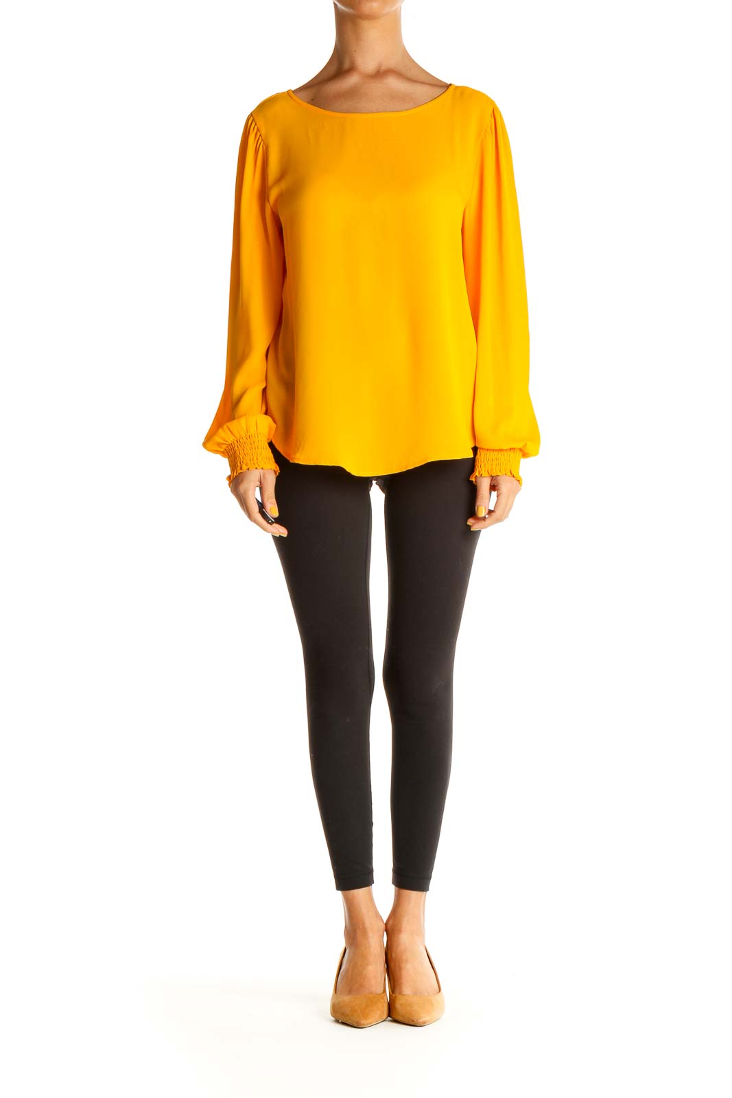 Yellow Solid All Day Wear Blouse