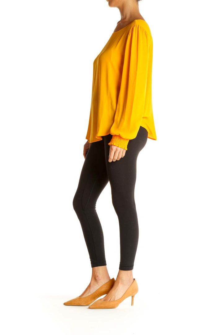 Yellow Solid All Day Wear Blouse