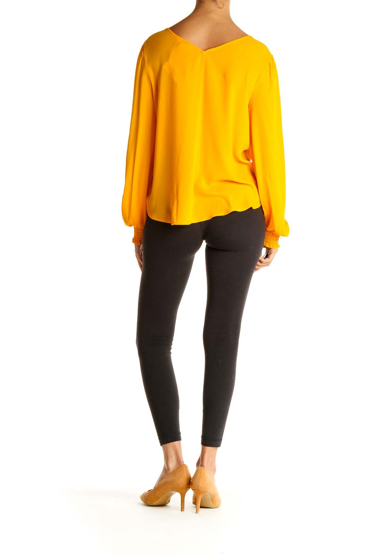 Yellow Solid All Day Wear Blouse