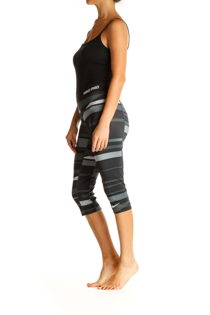 Gray Printed Activewear Leggings