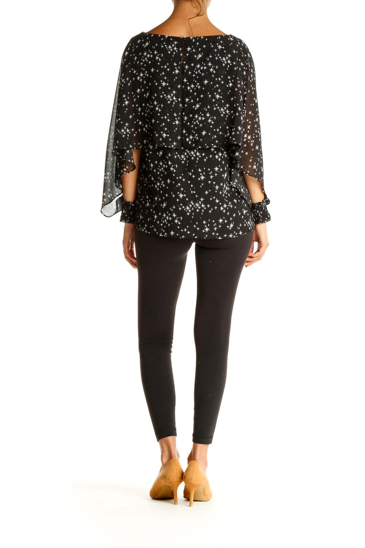 Black Sparkle Polka Dot All Day Wear Blouse