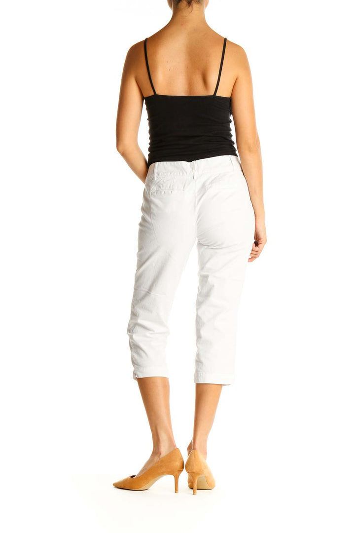 White Casual Capri Pants