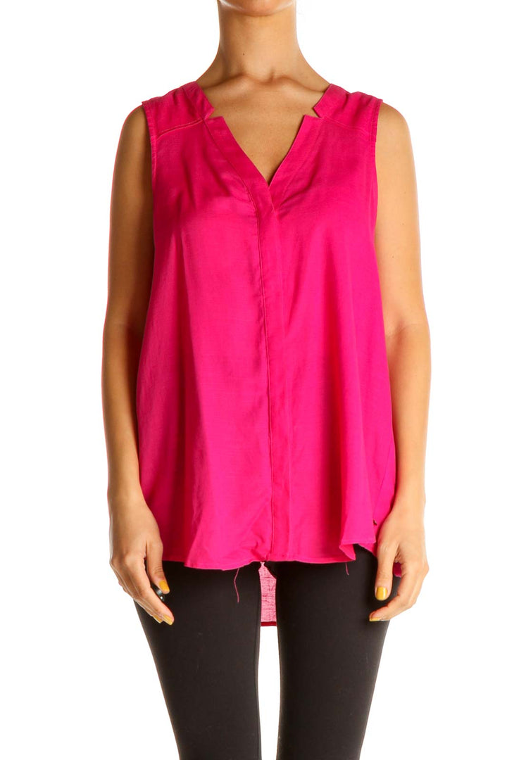 Pink Solid Brunch Blouse