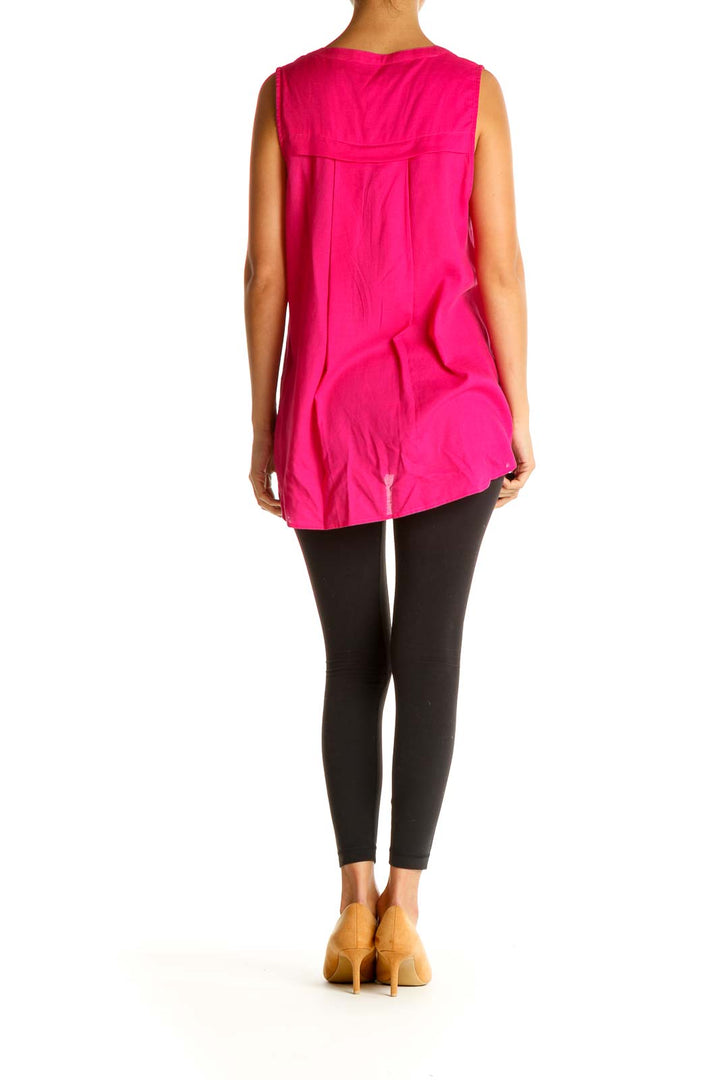 Pink Solid Brunch Blouse