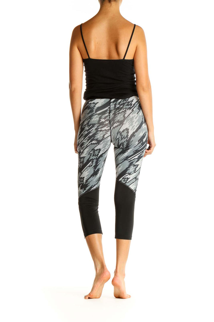 Gray Printed Activewear Leggings