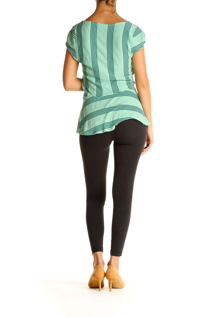 Green Striped Bohemian T-Shirt