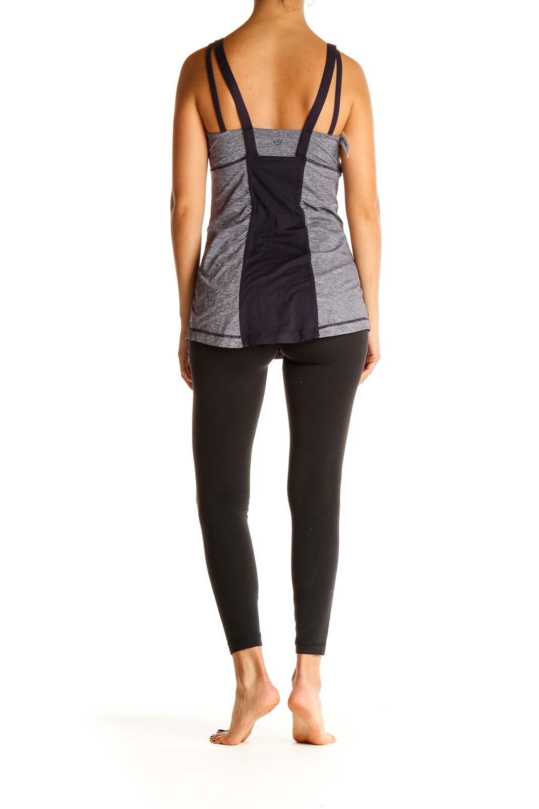 Gray Textured Activewear Tank Top