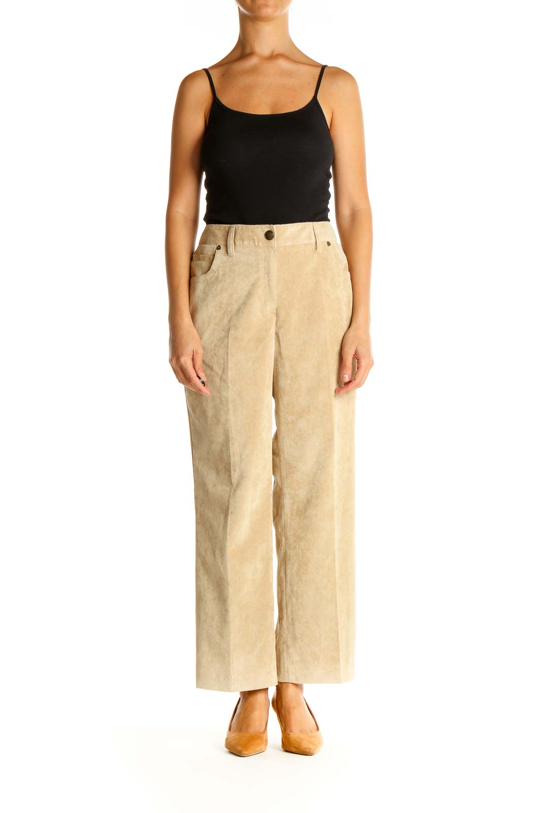 Beige Casual Trousers