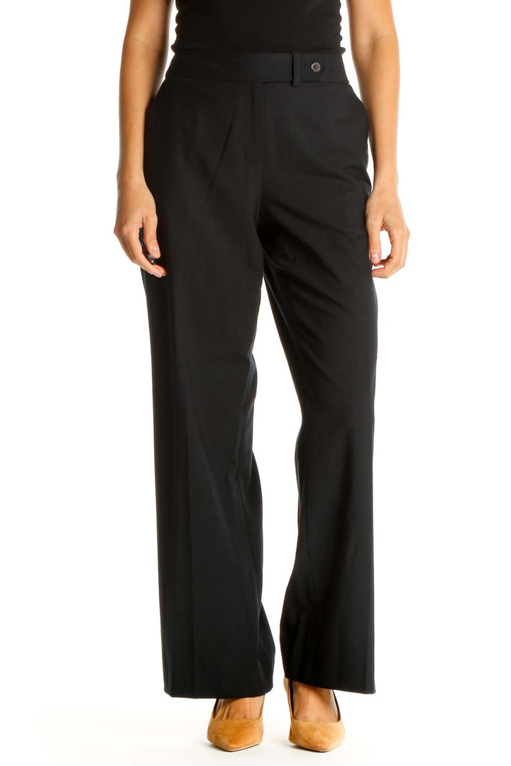 Black Solid All Day Wear Trousers